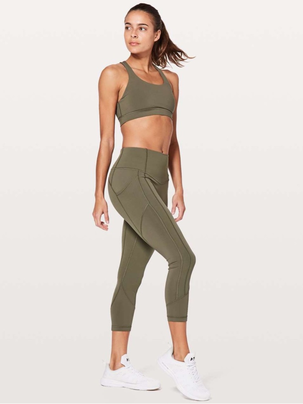 Lululemon All The Right Places Crop II 23” Sage Size 6 High Rise Leggings